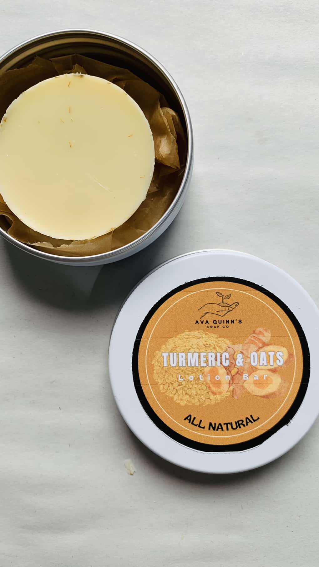 Turmeric creamy lotion bar
