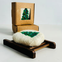 Felted Soap – Christmas Tree Edition