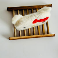Kawaii Felted Pink Bow Cat Soap – 3oz Organic Bar with Essential Oils