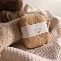 Earth Tone Felted Soap | Handmade Wool Wrapped Soap | Natural Bath Bar