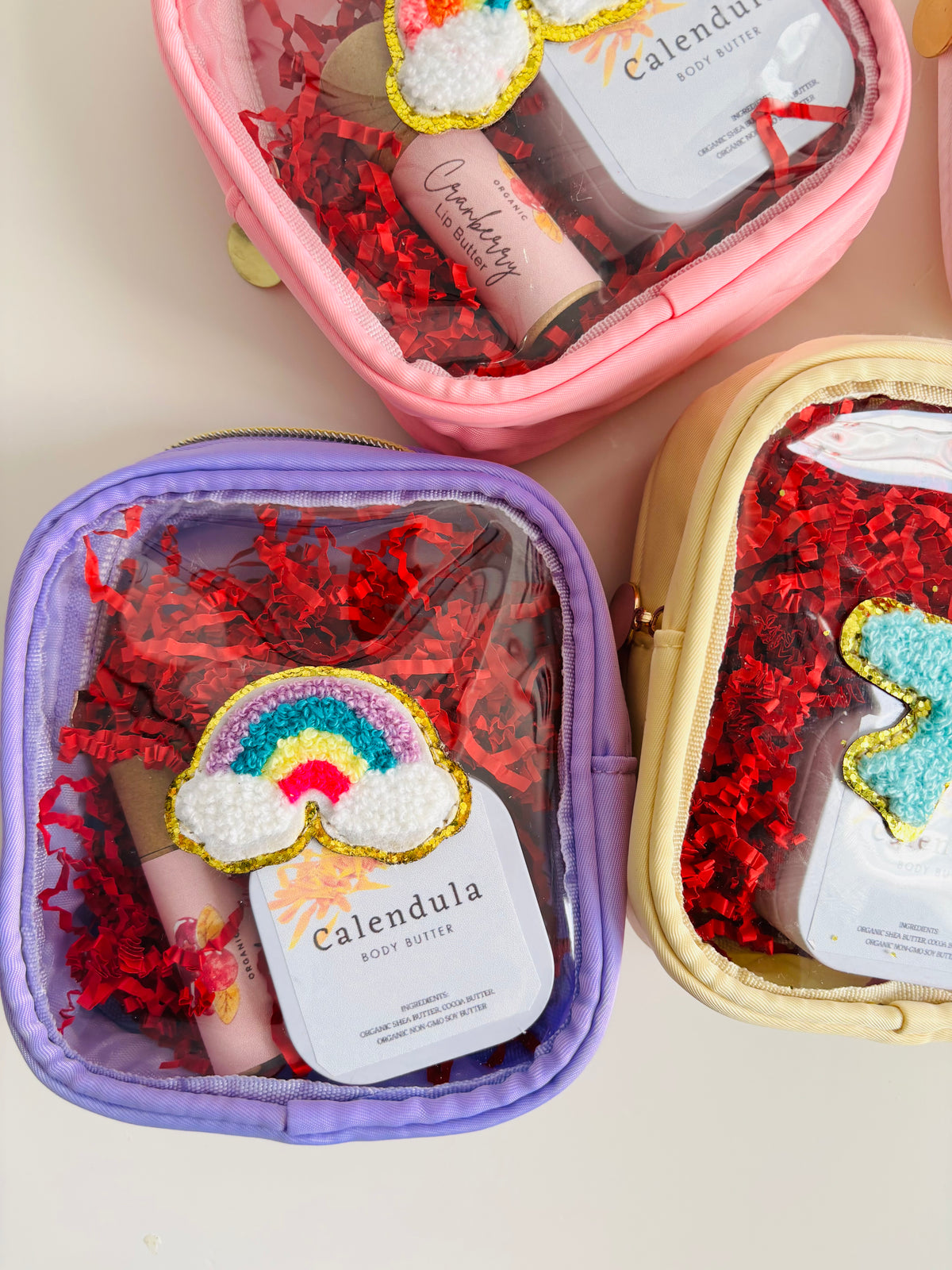 Travel Skincare Essentials Bag – Mini Body Butter & Lip Balm Set