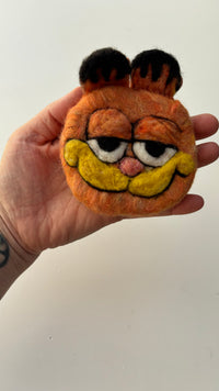 Orange Cat Felted Soap Saver - Eco-Friendly & Functional