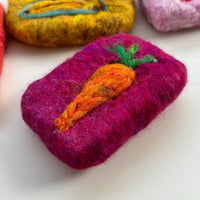 Felted Soap Saver Set – Fruit Duo | Handmade Eco-Friendly Felted Soap Pouches (Set of 2)