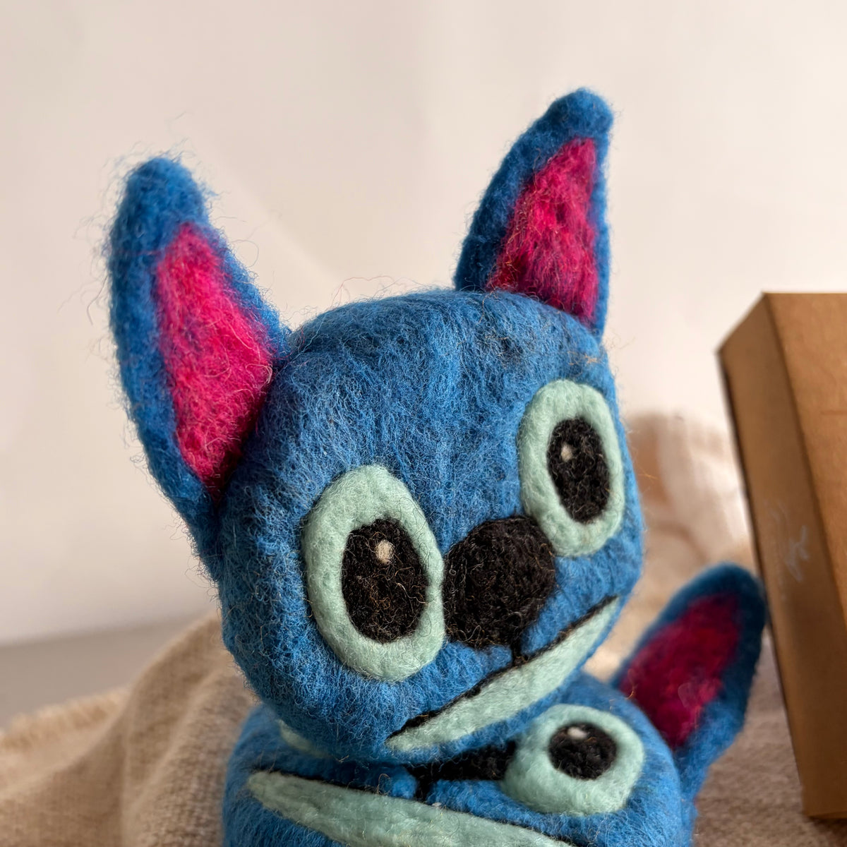 Blue Alien Felted Soap | Handmade Wool Wrapped Soap | Kids Bath Gift
