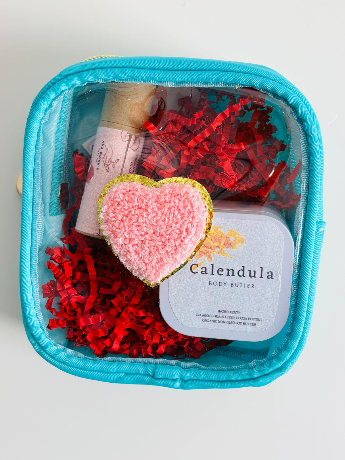 Travel Skincare Essentials Bag – Mini Body Butter & Lip Balm Set