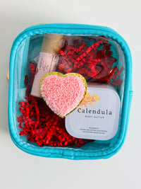 Travel Skincare Essentials Bag – Mini Body Butter & Lip Balm Set