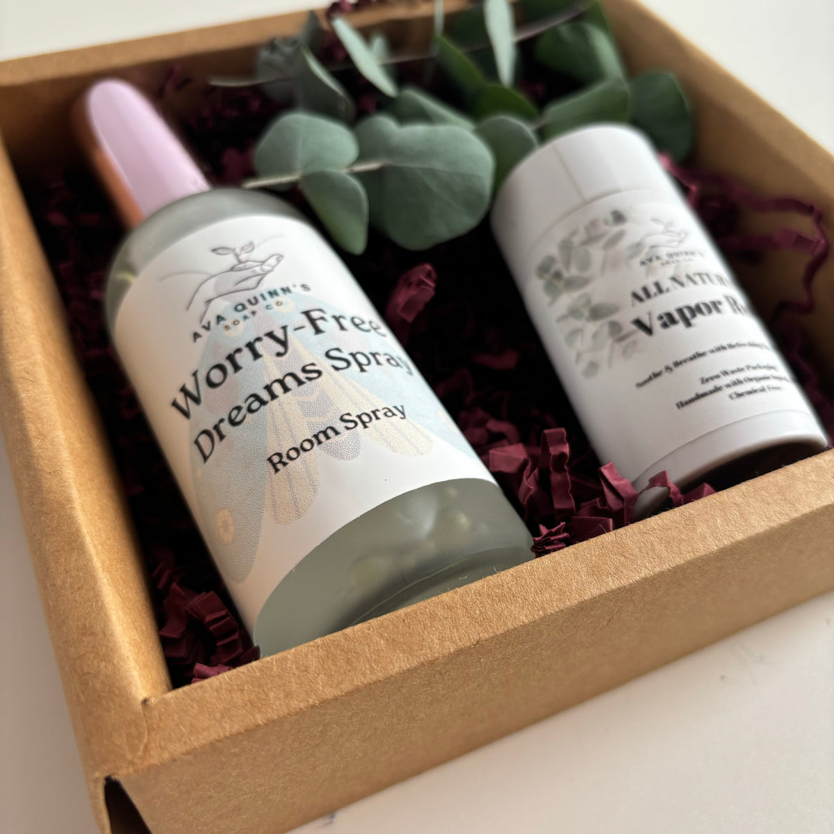 Peppermint Eucalyptus Wellness Gift Set – Room Spray & Natural Vapor Rub Stick 🎁