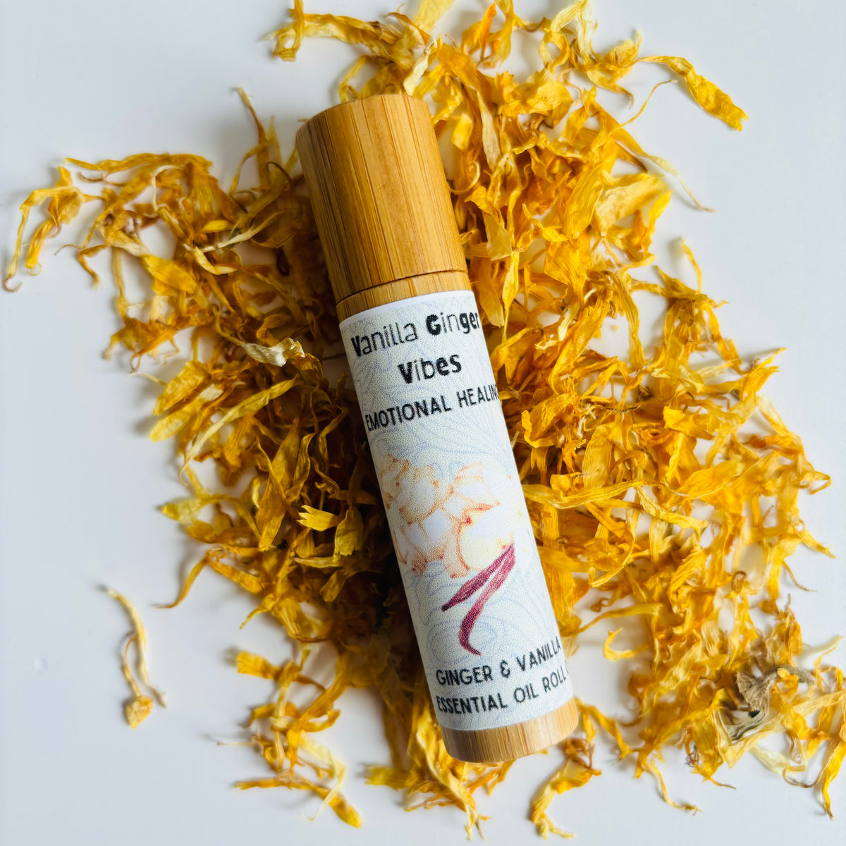 Ginger Vanilla Essential Oil Roller – Warm, Uplifting, Spicy-Sweet Calm