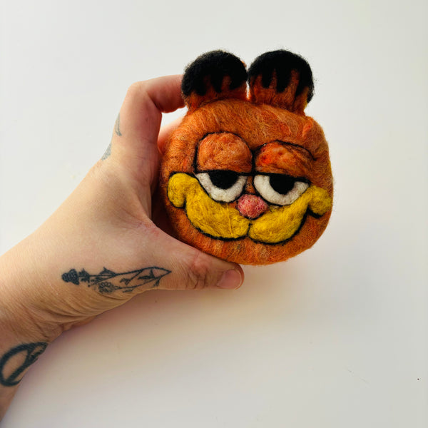 Orange Cat Felted Soap Saver - Eco-Friendly & Functional