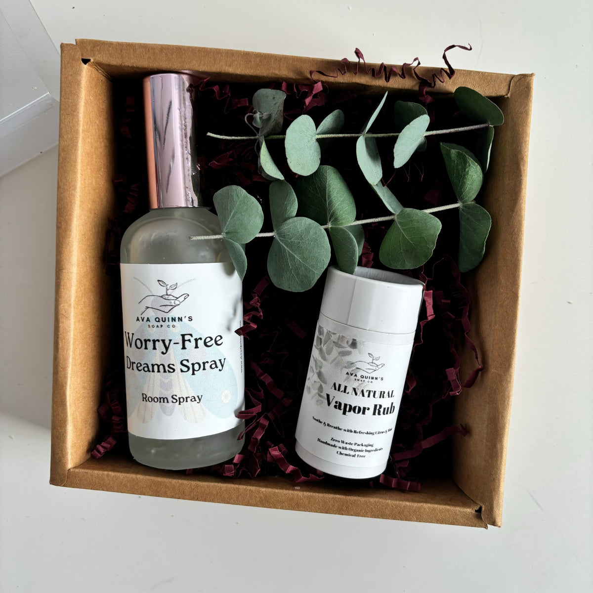 Peppermint Eucalyptus Wellness Gift Set – Room Spray & Natural Vapor Rub Stick 🎁