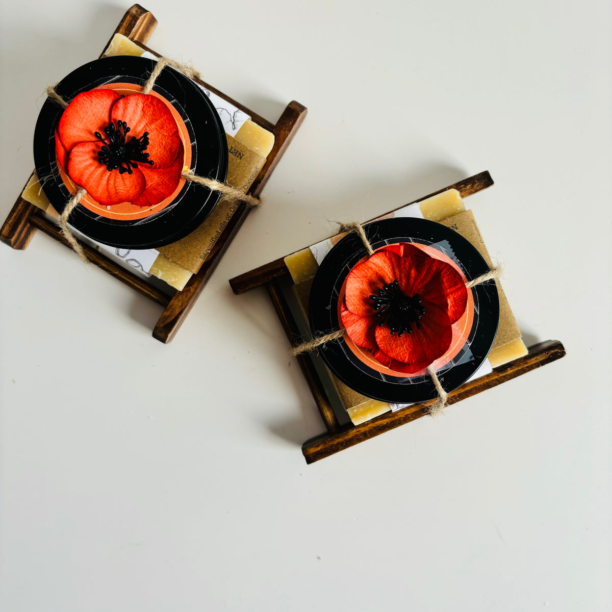 Turmeric Glow Gift Set – Natural Soap Slice, Lotion Bar & Wooden Soap Dish ✨