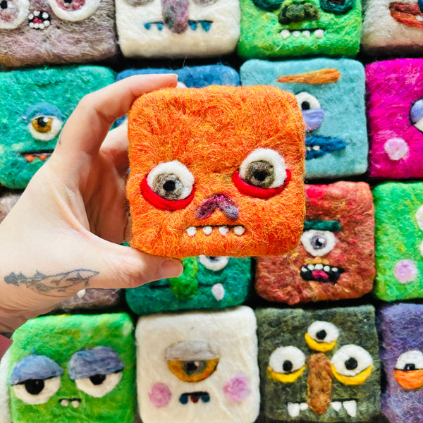 Handcrafted Felted Soap Monsters for Kids' Bath Time Fun