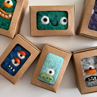 Handcrafted Felted Soap Monsters for Kids' Bath Time Fun