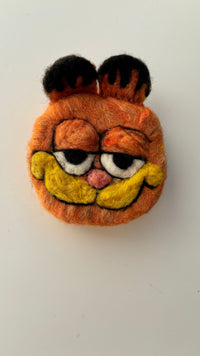 Orange Cat Felted Soap Saver - Eco-Friendly & Functional
