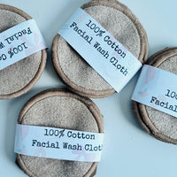 100% Cotton Facial Rounds – Reusable Mini Washcloths 🧼