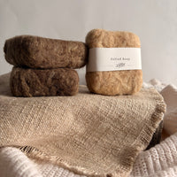 Earth Tone Felted Soap | Handmade Wool Wrapped Soap | Natural Bath Bar