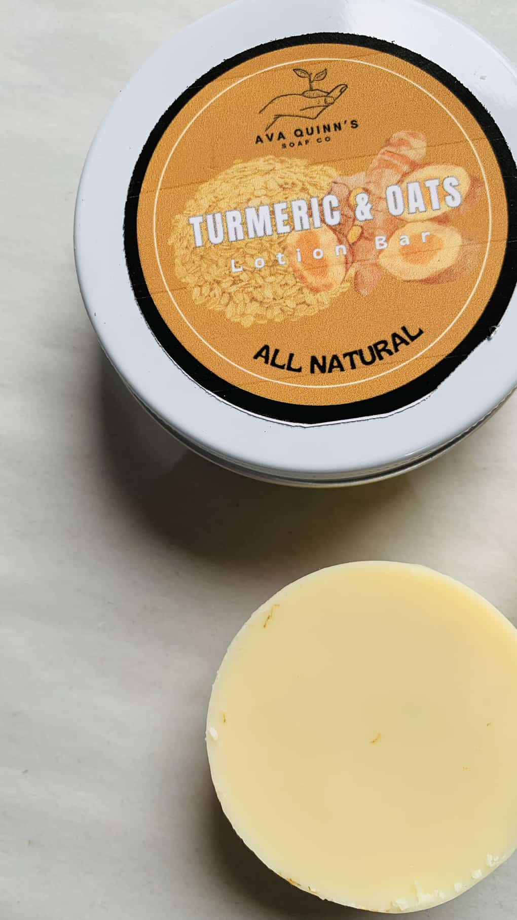 Turmeric creamy lotion bar