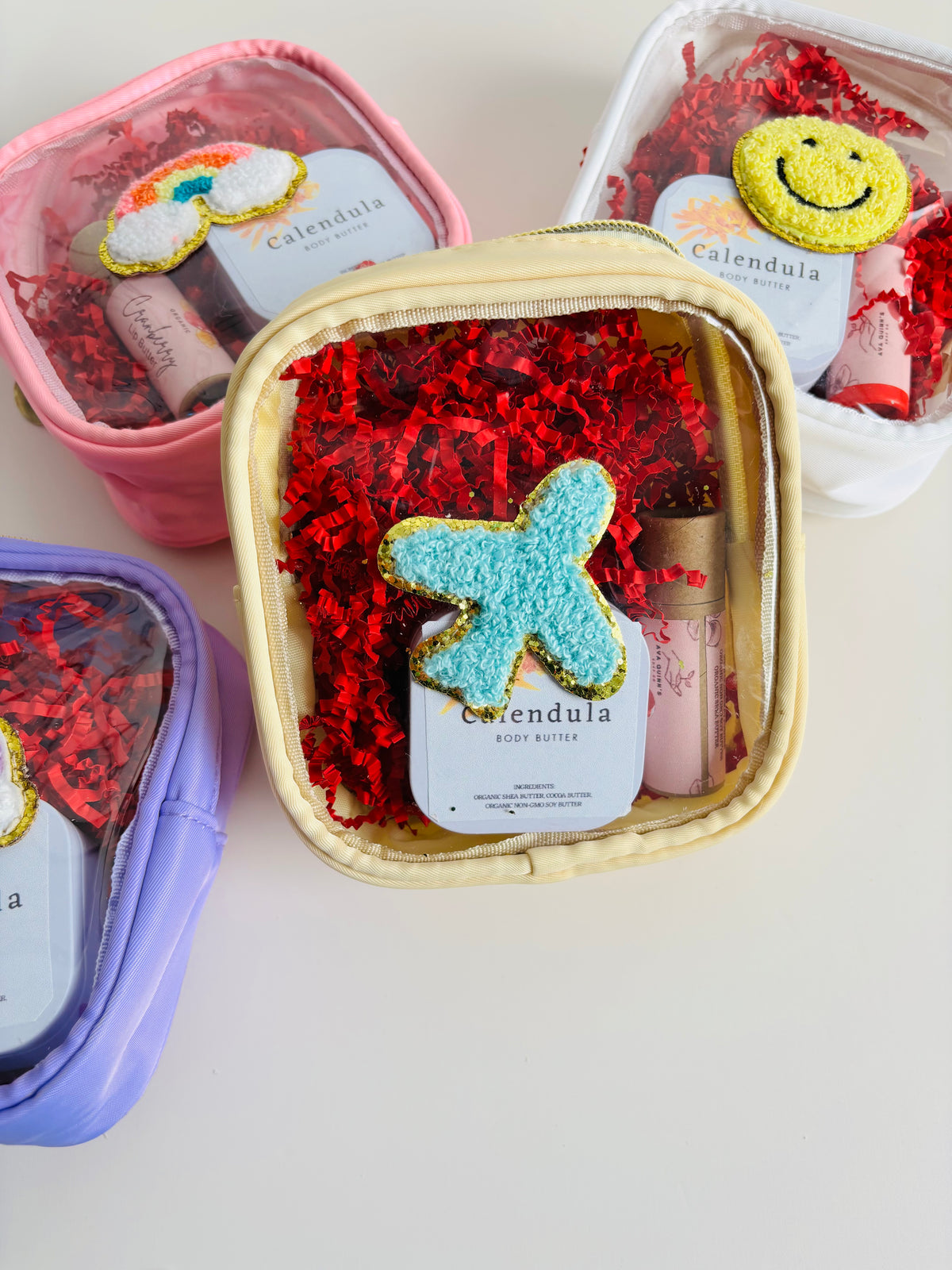 Travel Skincare Essentials Bag – Mini Body Butter & Lip Balm Set