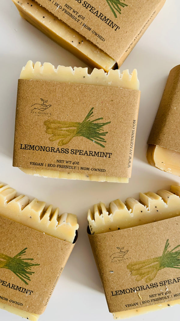 Lemongrass spearmint vegan wholesale soap by Ava Quinn’s