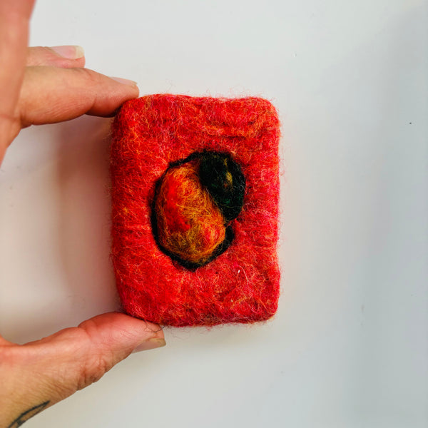 Felted Soap Saver Set – Fruit Duo | Handmade Eco-Friendly Felted Soap Pouches (Set of 2)