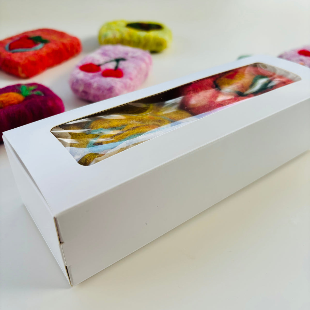 Felted Soap Saver Set – Fruit Duo | Handmade Eco-Friendly Felted Soap Pouches (Set of 2)