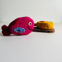 Felted Colorful Fish Soap Bar