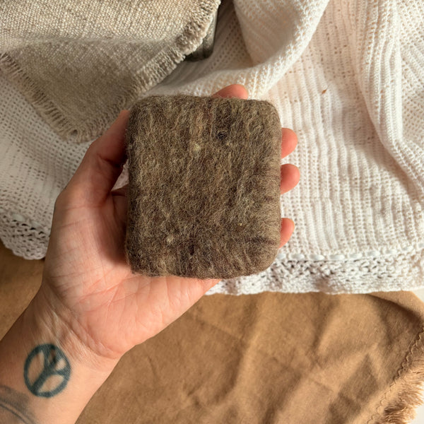 Earth Tone Felted Soap | Handmade Wool Wrapped Soap | Natural Bath Bar