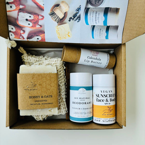 Zero Waste Surprise Box – Eco-Friendly Gift Set with Soap, Deodorant & Sunscreen