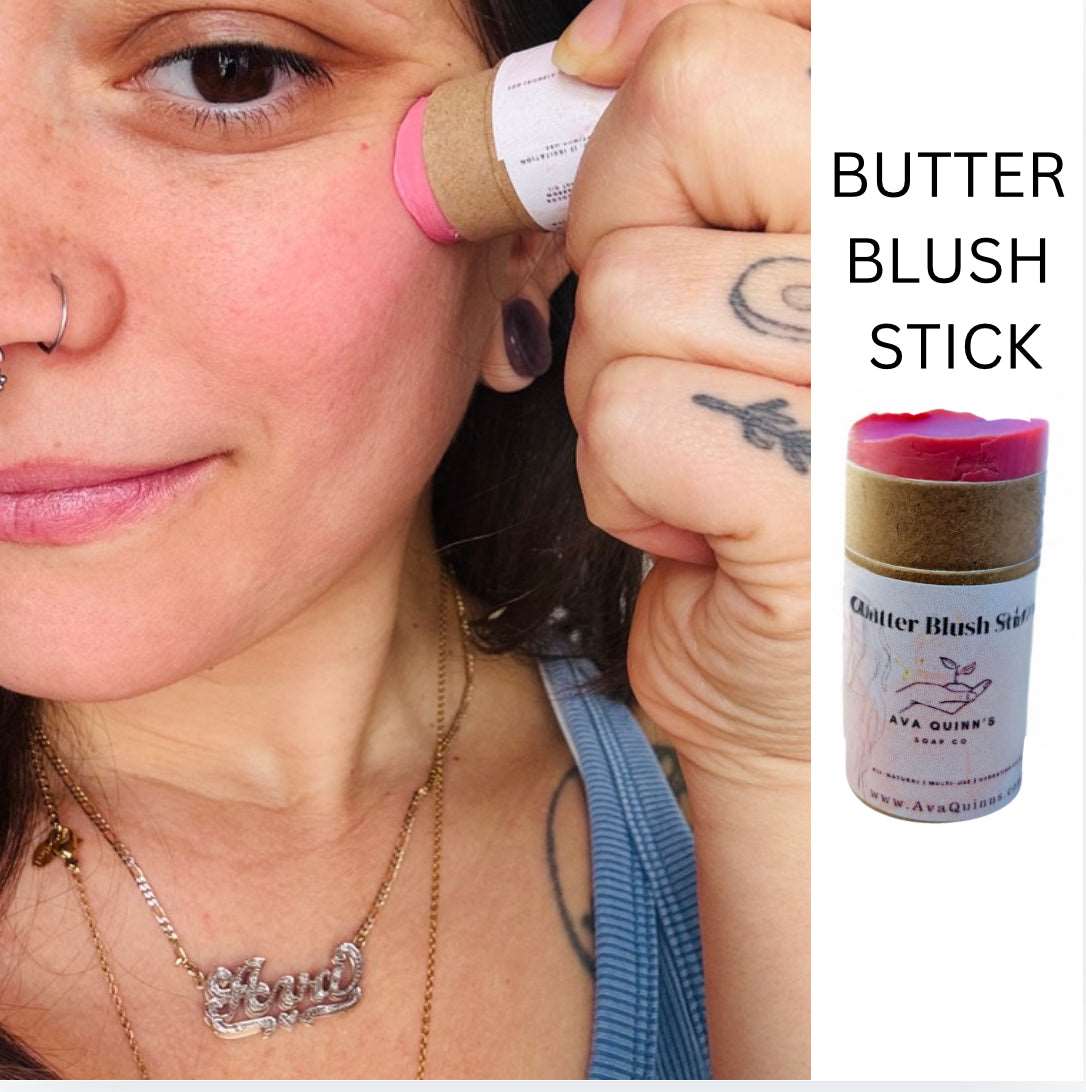 All-Natural Blush Stick – Versatile Pink Lip Balm & Cheek Tint