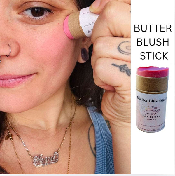 All-Natural Blush Stick – Versatile Pink Lip Balm & Cheek Tint