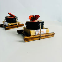 Turmeric Glow Gift Set – Natural Soap Slice, Lotion Bar & Wooden Soap Dish ✨