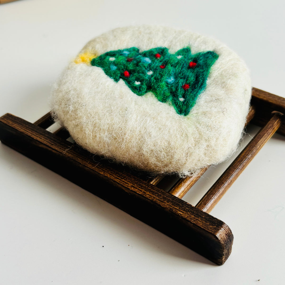 Felted Soap – Christmas Tree Edition