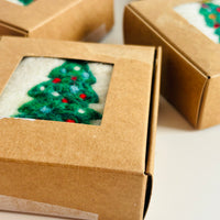 Felted Soap – Christmas Tree Edition