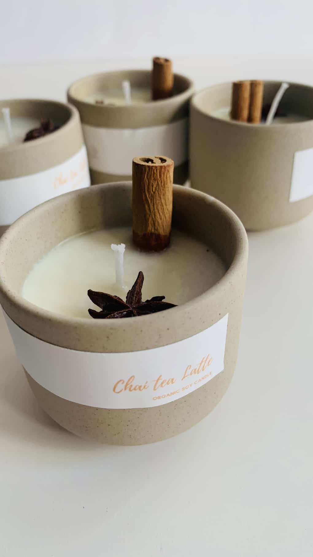chai tea soy candle by Ava Quinn's