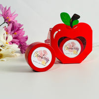 Teacher Gift Set – Cranberry Mini Body Butter in Apple Box | Handmade Natural Skincare Gift