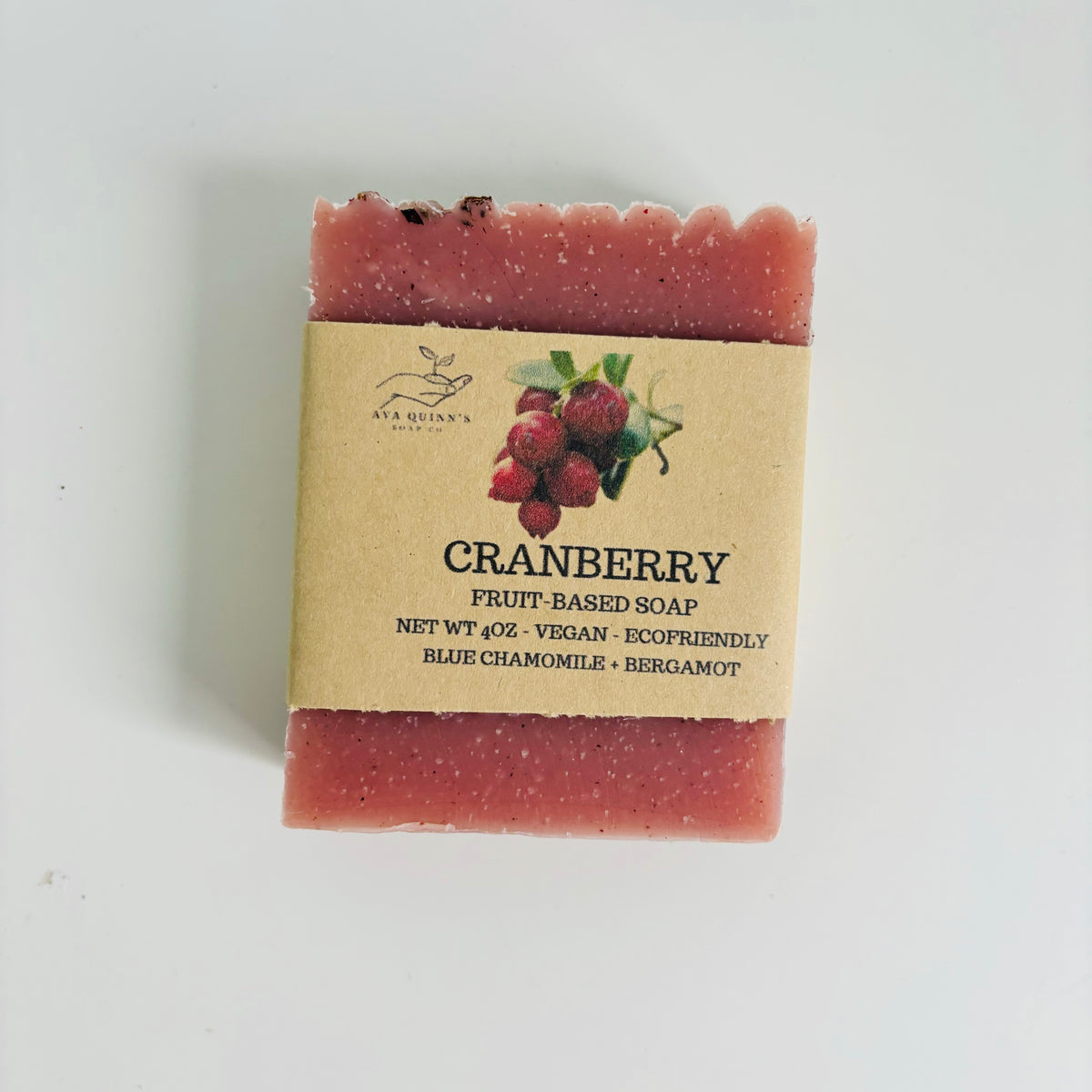 Cranberry Citrus Holiday Soap Bar – Handmade with Real Cranberry Juice, Pomegranate & Organic Essential Oils