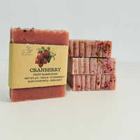 Cranberry Citrus Holiday Soap Bar – Handmade with Real Cranberry Juice, Pomegranate & Organic Essential Oils