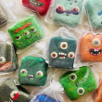 Handcrafted Felted Soap Monsters for Kids' Bath Time Fun
