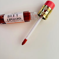 Vegan Lip Gloss with Beet Tint – Nourishing & Safe
