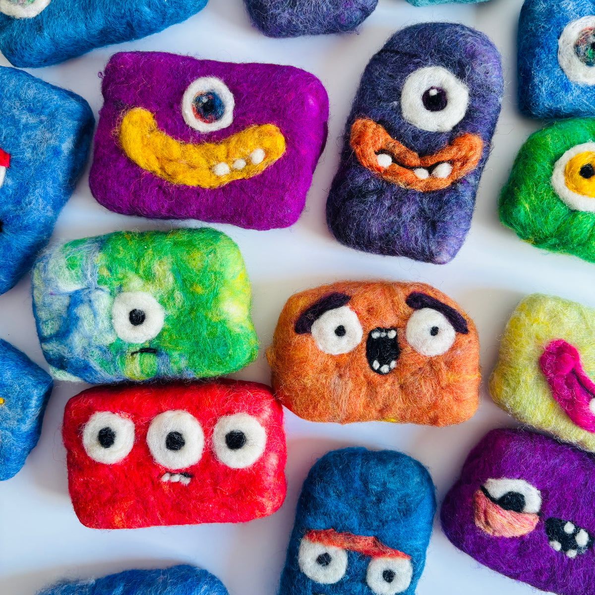 Mini Monster Mystery Felted Soap