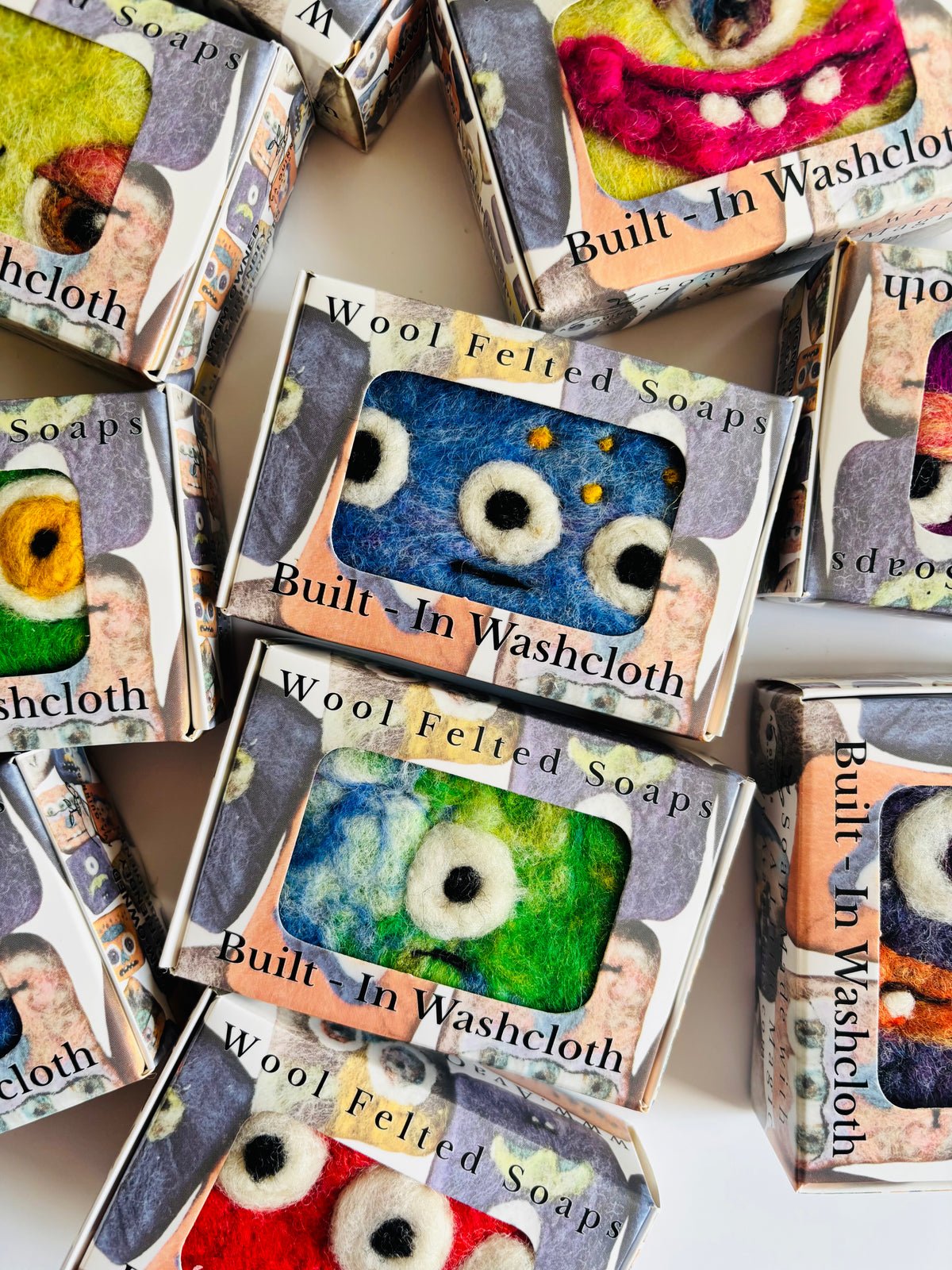 Mini Monster Mystery Felted Soap