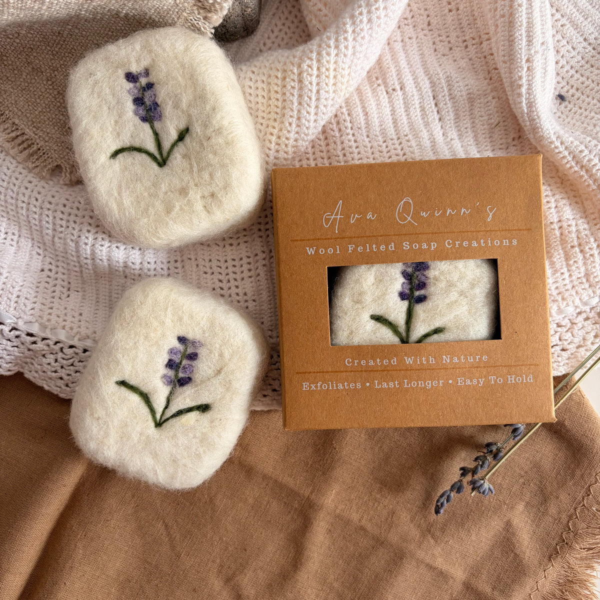 Lavender Felted Soap Saver