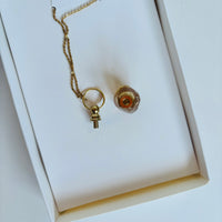 Citrine Crystal Essential Oil Necklace | Aromatherapy Diffuser Pendant