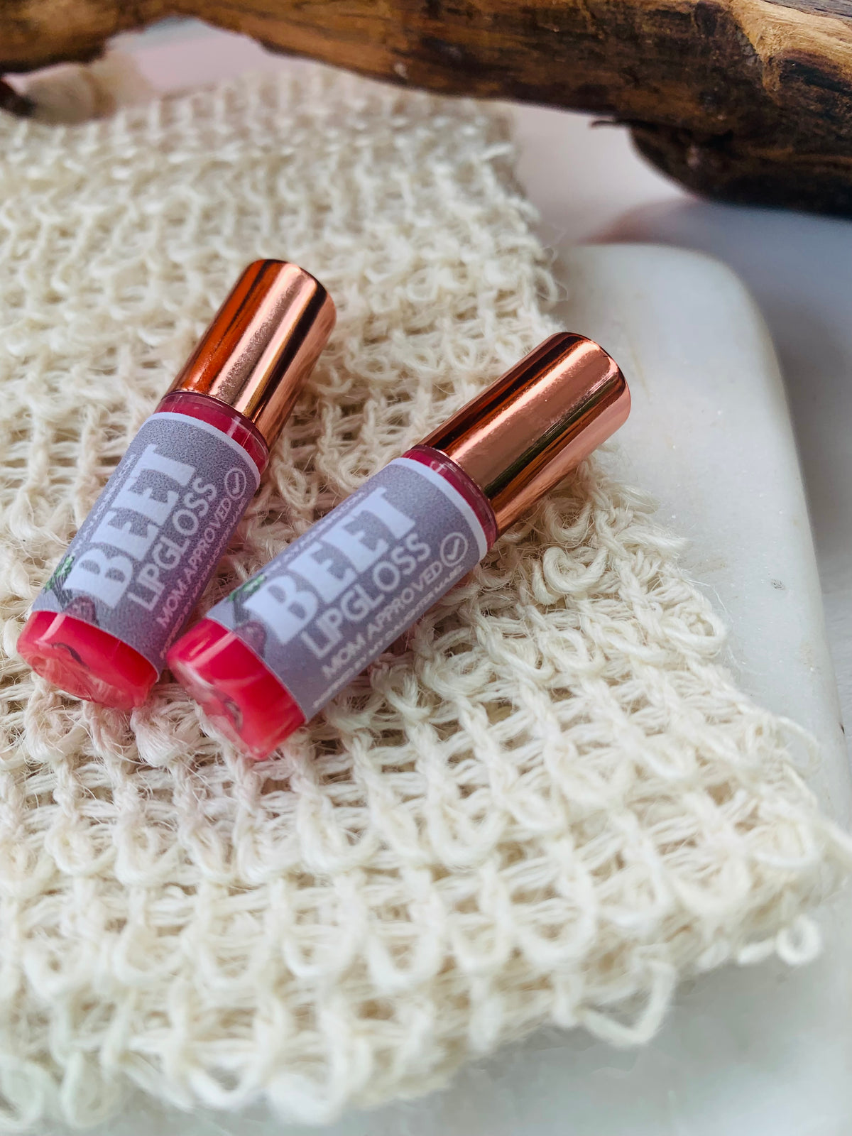 Mini travel size beet lip gloss from Ava Quinn's