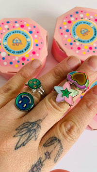 Happy Mood rings adjustable kids & adults