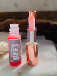 Mini travel size beet lip gloss from Ava Quinn's